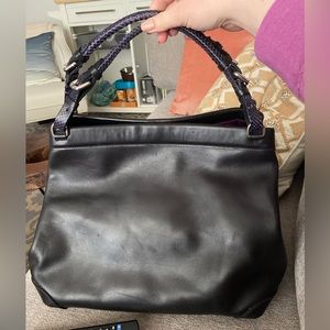 Caroline De Marchi Black Leather Cubo Bag Purse Brand-new